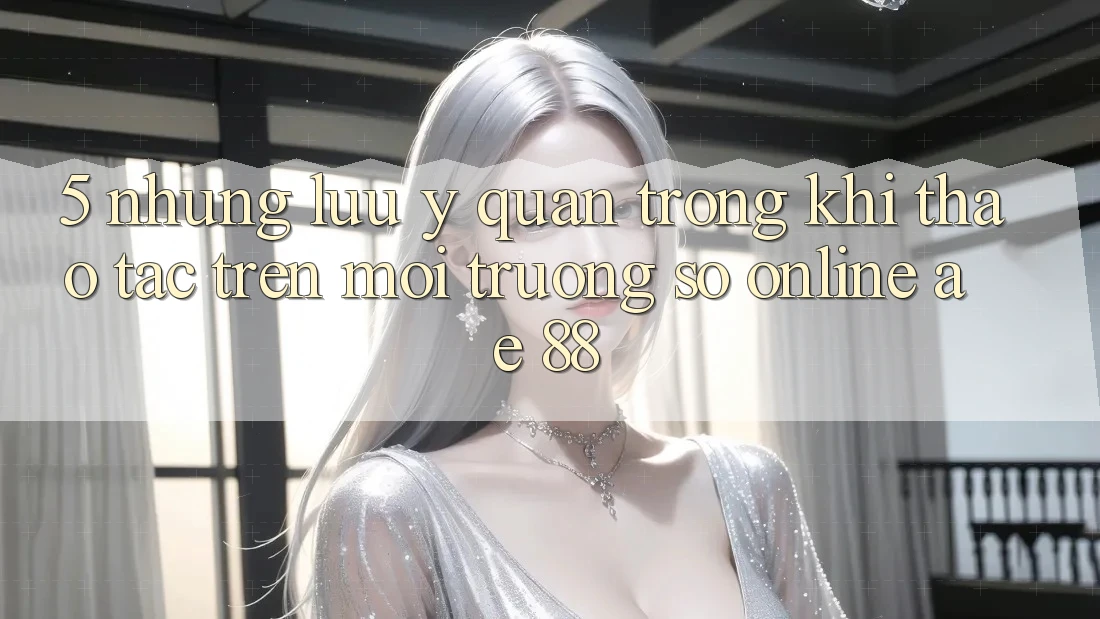 5. Những Lưu Ý Quan Trọng Khi Thao tác Trên Môi trường số Online AE 88 5. Những Lưu Ý Quan Trọng Khi Thao tác Trên Môi trường số Online AE 88